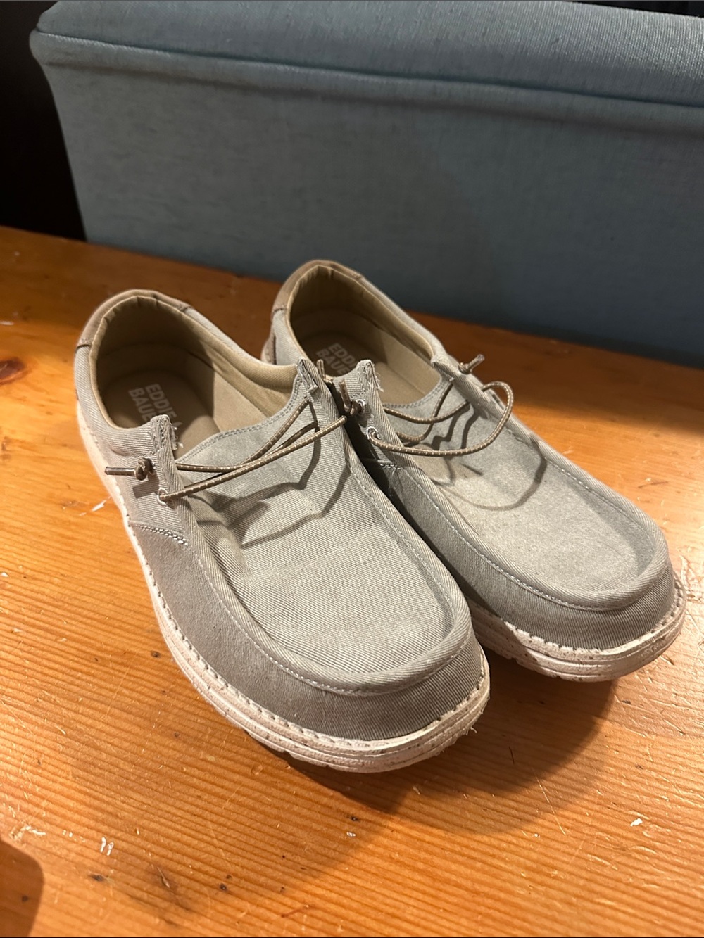 Eddie Bauer Men's Canvas Boat Shoes - Light Gray